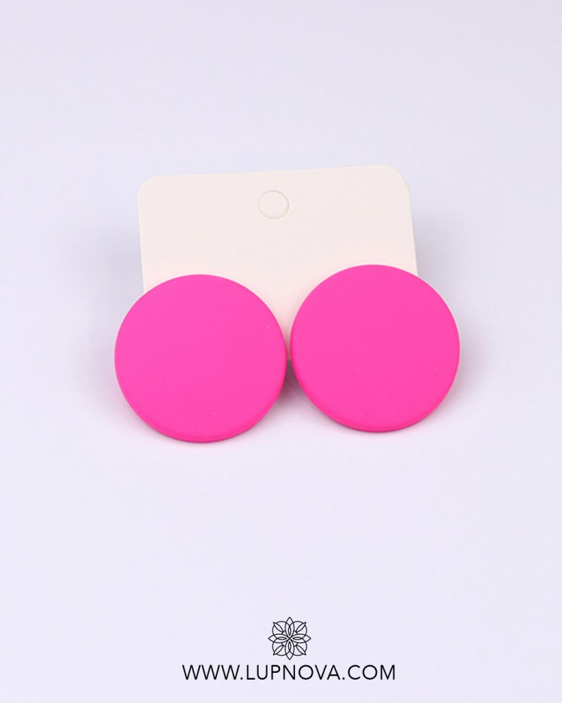 Aretes dots de colores pink