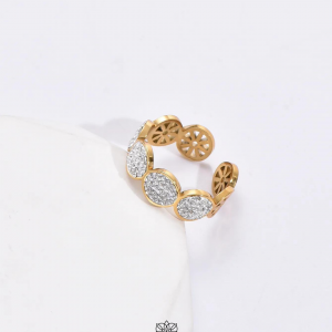 Anillo eclipse de rhinestones