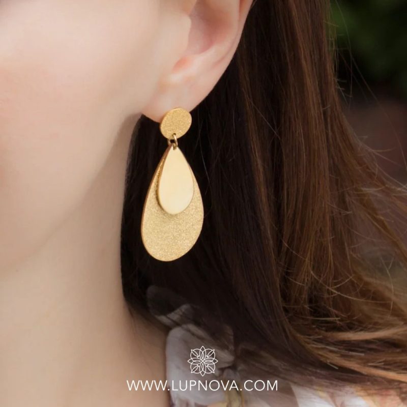 Aretes Golden Drops - Imagen 4